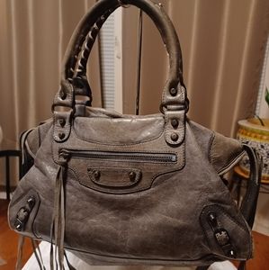 Balenciaga The City Grey Leather Small